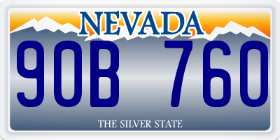 NV license plate 90B760