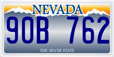 NV license plate 90B762