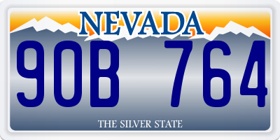 NV license plate 90B764