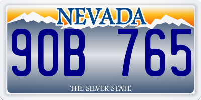 NV license plate 90B765
