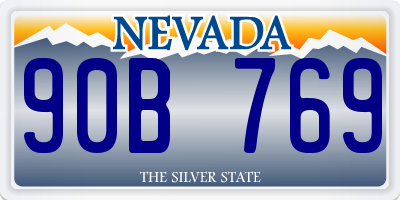 NV license plate 90B769