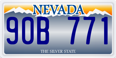 NV license plate 90B771