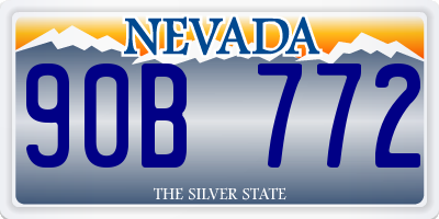 NV license plate 90B772
