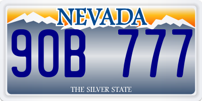 NV license plate 90B777