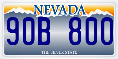 NV license plate 90B800