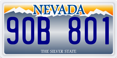 NV license plate 90B801