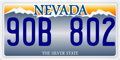 NV license plate 90B802