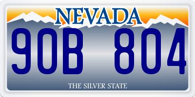 NV license plate 90B804