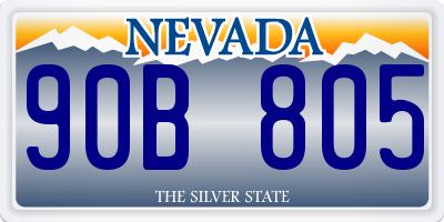 NV license plate 90B805