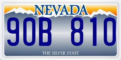 NV license plate 90B810
