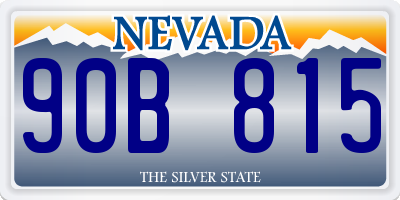 NV license plate 90B815