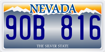 NV license plate 90B816