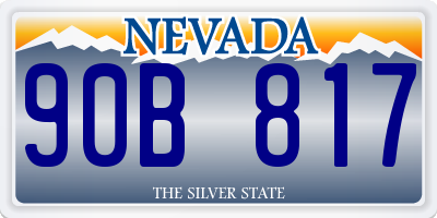 NV license plate 90B817