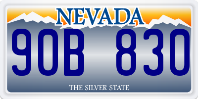 NV license plate 90B830
