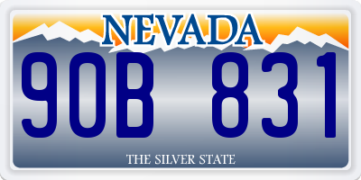 NV license plate 90B831