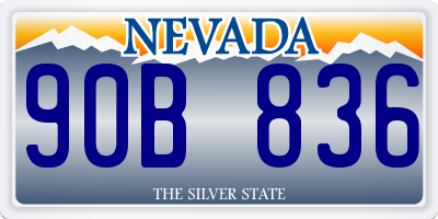 NV license plate 90B836