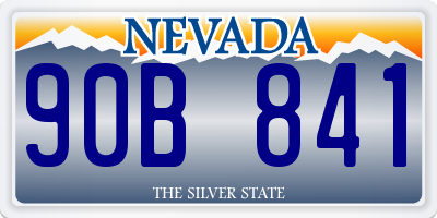 NV license plate 90B841