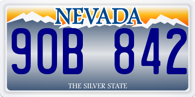 NV license plate 90B842