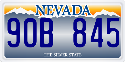 NV license plate 90B845