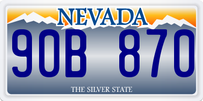 NV license plate 90B870
