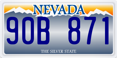 NV license plate 90B871