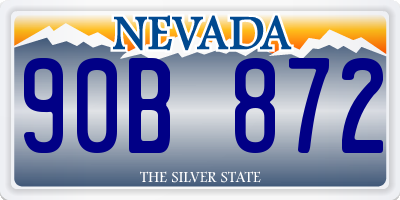 NV license plate 90B872