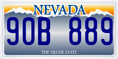NV license plate 90B889