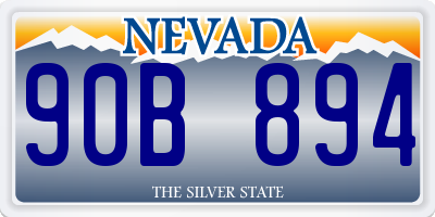 NV license plate 90B894