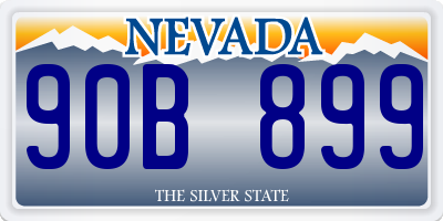 NV license plate 90B899