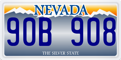 NV license plate 90B908