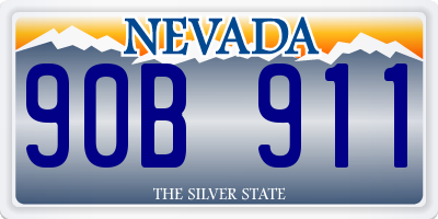 NV license plate 90B911