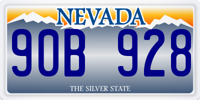 NV license plate 90B928