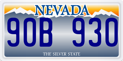 NV license plate 90B930