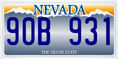 NV license plate 90B931