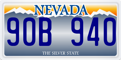 NV license plate 90B940