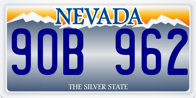 NV license plate 90B962