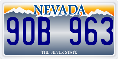 NV license plate 90B963