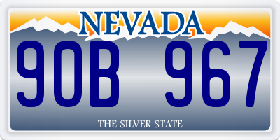 NV license plate 90B967