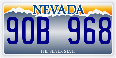 NV license plate 90B968