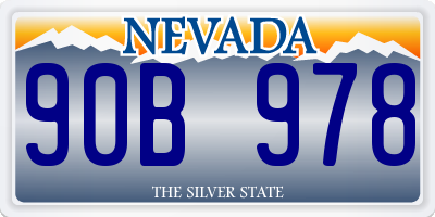 NV license plate 90B978