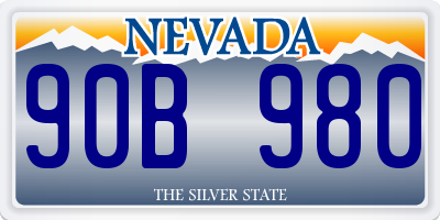 NV license plate 90B980