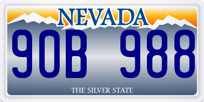 NV license plate 90B988