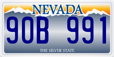 NV license plate 90B991