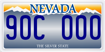 NV license plate 90C000