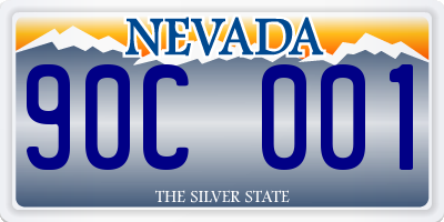 NV license plate 90C001