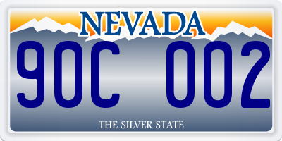 NV license plate 90C002