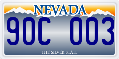 NV license plate 90C003