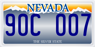 NV license plate 90C007