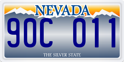 NV license plate 90C011