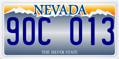 NV license plate 90C013